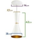 Ver imagem 2 de Pendente Lustre Moscou Branco em Alumínio 43cm para Balcão e Mesa St936
