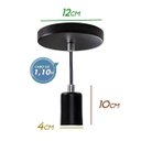 Ver imagem 2 de Kit 3x Pendente Tubo Cilindro Alumínio Preto + Filamento Carbono G95 220v St458