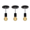 Ver imagem 1 de Kit 3x Pendente Tubo Cilindro Alumínio Preto + Filamento Carbono G95 220v St458