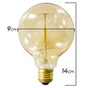Ver imagem 3 de Kit 3x Pendente Tubo Cilindro Alumínio 10cm Cobre + Filamento Carbono G95 220v St458