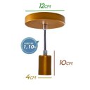 Ver imagem 2 de Kit 3x Pendente Tubo Cilindro Alumínio 10cm Cobre + Filamento Carbono G95 220v St458