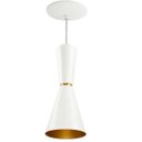 Ver imagem 1 de Kit Com 2 Pendentes Lustre Moscou Branco em Alumínio 43cm para Balcão e Mesa St936