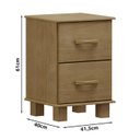 Ver imagem 3 de Kit 02 Mesas de Cabeceira Madeira Maciça 2g 42 Cm 1137 Freijo Milani Store