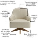 Ver imagem 5 de Poltrona Decorativa Naomi Base Giratoria Courino Tcs 725 Moll