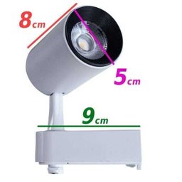 Trilho Eletrificado 1M + 5 Spots 7W 3000K Bivolt Branco - 3