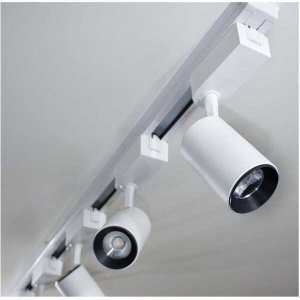 Trilho Eletrificado 1M + 5 Spots 7W 3000K Bivolt Branco