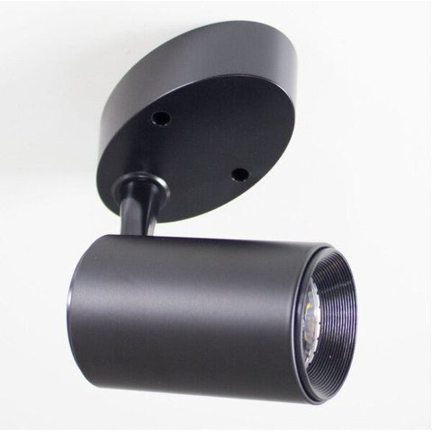 Spot Sobrepor LED 7W para Teto e Parede Preto 3000K Branco Quente St749