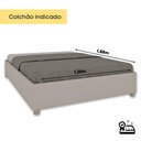 Ver imagem 5 de Cama de Casal para Colchão 138x188cm Multimóveis CR35458 Off White