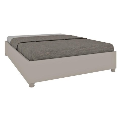 Cama de Casal para Colchão 138x188cm Multimóveis CR35458 Off White