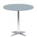 Ver imagem 1 de Mesa Delta em Alumínio 75 Cm (alt) Base em X Tampo Mdp Redondo 80 Cm (larg) X 2,50 Cm (alt) Cinza