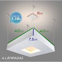 Ver imagem 2 de Pendente Lustre Luz Direta E Indireta 40cm Para 4 Lâmpadas E27 St4801/40