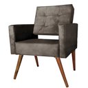 Ver imagem 2 de Kit 2 Cadeira Poltrona Consultório Escritório Recepção Reforçadas Vanessa Marrom