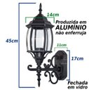 Ver imagem 3 de kit com 3 Arandela Colonial em alumínio vintage E27 retro - preta ST205P