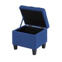Ver imagem 3 de Kit Recamier Madri 1,60m + 2 Puff Suede Azul Marinho - Inova Decor Inova Decorações Kit Madri
