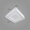 Ver imagem 2 de Plafon Sobrepor Quadrado Branco 45x45cm para 4 Lâmpadas E27 St4540