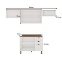 Ver imagem 3 de Cozinha Modulada Cristal 280cm Provençal Conjunto C/ Nicho Cor:branco com Ébano