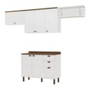 Ver imagem 2 de Cozinha Modulada Cristal 280cm Provençal Conjunto C/ Nicho Cor:branco com Ébano