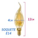 Ver imagem 2 de Kit com 6 Lâmpadas Filamento Led Vela Chama Ambar 2200k St428