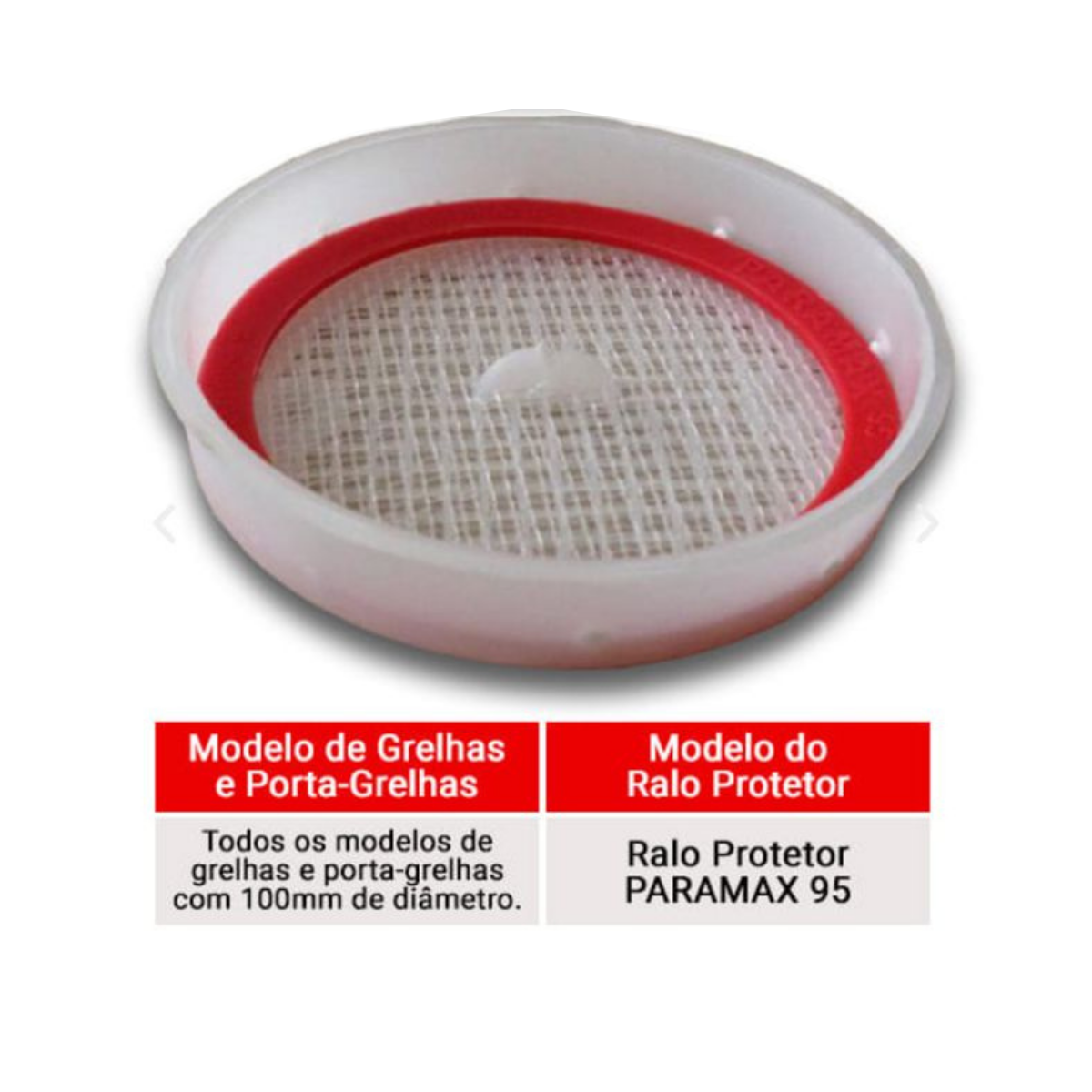 Kit 4 Ralos Protetor 10cm + 4 de 15 Cm Paramax - 3