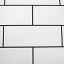 Ver imagem 2 de Papel de Parede Efeito Azulejo Branco Vinilico Lavável+ Cola Inclusa