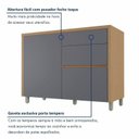 Ver imagem 7 de Cozinha 11 Peças Condessa Canto Torre Quente 100% MDF Cinza/Carvalho Titânio