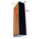 Ver imagem 2 de 1 Arandela Led Efeito Decorativa Parede Teto 5w 25cm Preta 110v St163