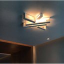 Ver imagem 4 de 1 Arandela Led Efeito Decorativa Parede Teto 5w 25cm Preta 110v St163