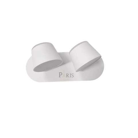 Arandela Dupla Branca Led 28W 3000K Bivolt 26cm PARIS LUZ