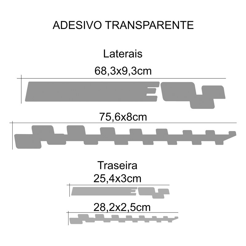 Jogo Adesivo Faixa Compatível Gol Rallye 2008 Preto F691 Teu Adesivo Kit Faixa Lateral + Adesivo Tra - 3