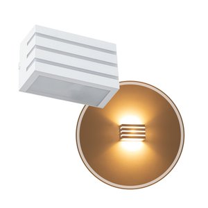 Kit 3x Arandela Frisada Policarbonato para Área Externa e Interna Branca St641