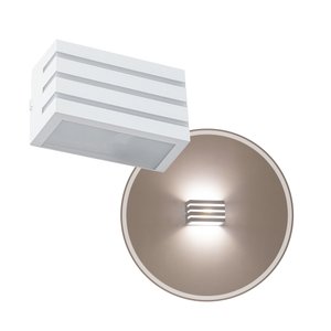 Kit 6x Arandela Frisada Policarbonato para Área Externa e Interna Branca St641