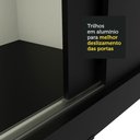 Ver mais imagens de Guarda-Roupa Casal Madesa Istambul 3 Portas de Correr com Espelho 3 Gavetas Preto Cor:Preto
