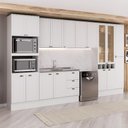 Ver imagem 1 de Armário de Cozinha Completa com Balcão Milla Domus Carraro Branco