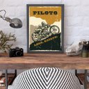 Ver imagem 2 de Quadro Frase Piloto Logo Existo 45x34cm:Madeira branca