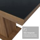 Ver imagem 5 de Mesa de Jantar Retangular Tampo com Moldura e Vidro Sobreposto Rustic/Preto 5364 Madesa
