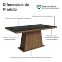 Ver imagem 3 de Mesa de Jantar Retangular Tampo com Moldura e Vidro Sobreposto Rustic/Preto 5364 Madesa