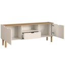 Ver imagem 7 de Rack para Sala de Estar TV 75 Polegadas 180cm Orgânico Nordic A03 Hanover Off White Roble - Lyam