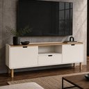 Ver imagem 4 de Rack para Sala de Estar TV 75 Polegadas 180cm Orgânico Nordic A03 Hanover Off White Roble - Lyam