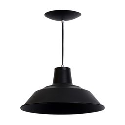 pendente prato poptem 28cm preto luminária lustre sala - 4