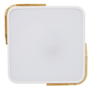 Ver imagem 4 de Plafon Quadrado Branco com Detalhe Estilo Madeira 40cm Led 30w 3 em 1 Bivolt