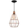 pendente aramado poptem veneza cone cobre luminária metal lustre 32 cm sala - 1