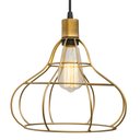 Ver imagem 5 de pendente aramado poptem veneza balão dourado luminária metal lustre 26cm sala