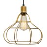 pendente aramado poptem veneza balão dourado luminária metal lustre 26cm sala - 5