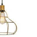 Ver imagem 3 de pendente aramado poptem veneza balão dourado luminária metal lustre 26cm sala