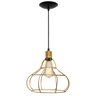 pendente aramado poptem veneza balão dourado luminária metal lustre 26cm sala - 4