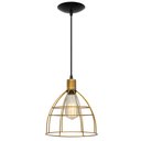 Ver imagem 1 de pendente aramado poptem veneza taça dourado luminária metal lustre 22 cm sala