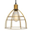 Ver imagem 2 de pendente aramado poptem veneza taça dourado luminária metal lustre 22 cm sala