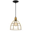 Ver imagem 4 de pendente aramado poptem veneza taça dourado luminária metal lustre 22 cm sala