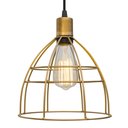 Ver imagem 5 de pendente aramado poptem veneza taça dourado luminária metal lustre 22 cm sala