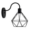 arandela diamante poptem 1 lampada preto 29cm - 1